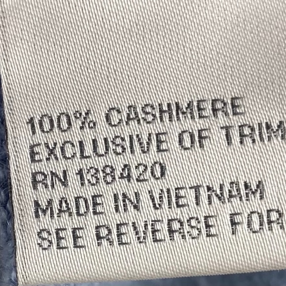 Carlisle Sz Large 12 14 Sweater Cowl Neck 100% CASHMERE Light Blue Soft! - Picture 4 of 4